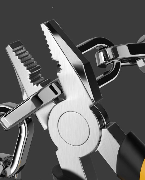 Fixzy Lineman's Pliers Combination Pliers with Cutter 8 Inch Heavy Duty Nickel Chromium Steel Construction And Professional Handle - Image 3