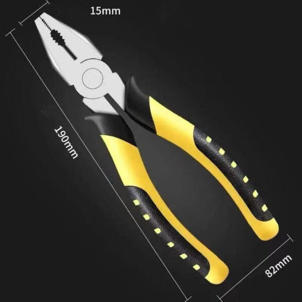 Fixzy Lineman's Pliers Combination Pliers with Cutter 8 Inch Heavy Duty Nickel Chromium Steel Construction And Professional Handle
