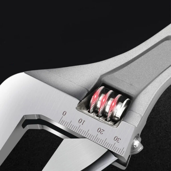 BoostBox Tools 15" Adjustable Wrench, Heavy Duty Drop Forged Steel, Chrome Plated, Precision Machined Jaws, Rust Resistant - Image 2